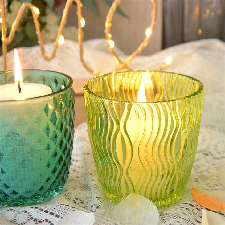 cut glass candle jars candle holder 2