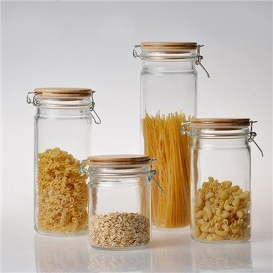 Bộ lọ thủy tinh tròn lớn có nắp