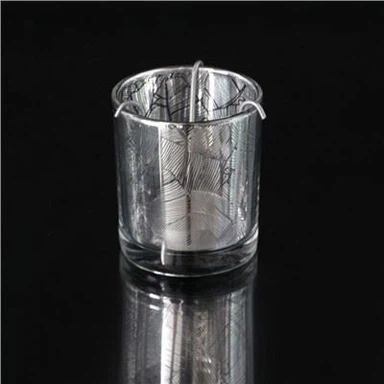 Giá đỡ nến bằng thủy tinh mạ điện