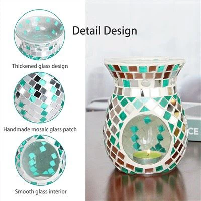 Giá đỡ nến thủy tinh Tealight Mosaic
