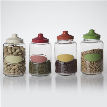 What can glass jars be used to store?