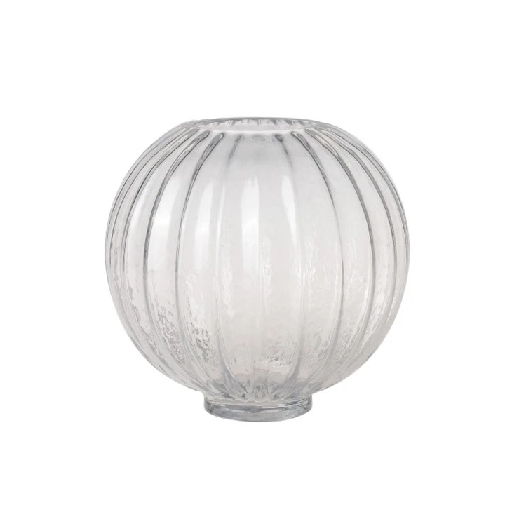 Elegant Ribbed Glass Vase