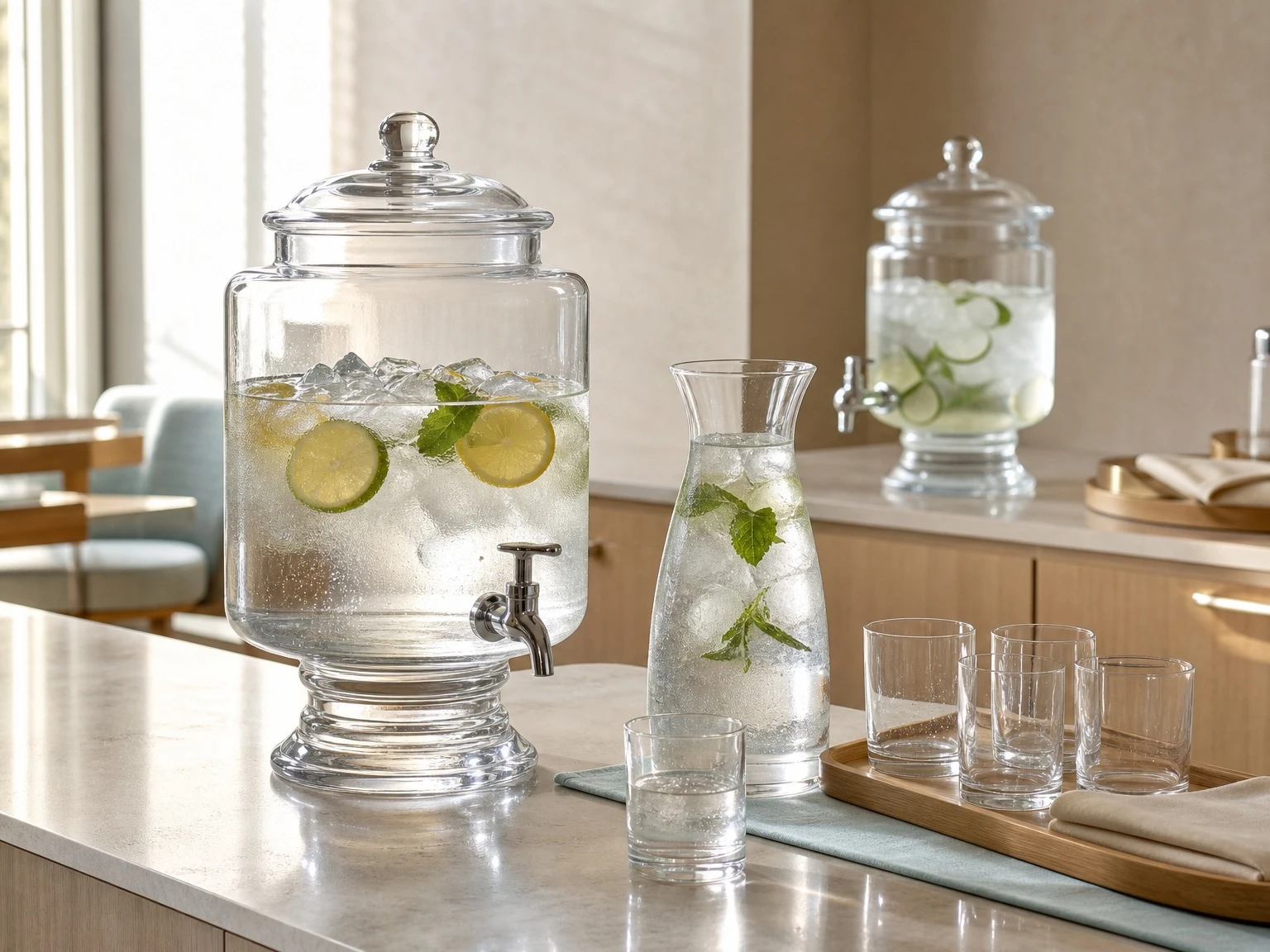 Glass drinkware for hotel and home entertaining Glass drinkware for hotel and home entertaining